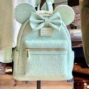 Disney Parks Mint Sequin Loungefly Backpack Bag